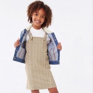 Forever 21 checked overall tweed dress